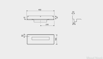 Desagüe lineal 1004 300 Brida trasera Pared acero