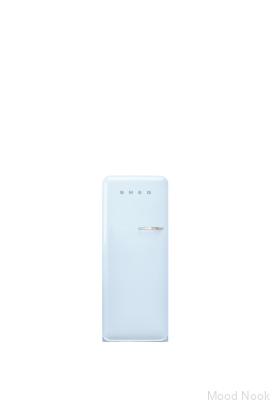 Refrigerador FAB28LPB6 estilo años 50, 153 cm, sistema MultiFlow, color azul pastel (tirador cromado)