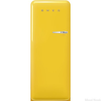 Lodówka 50'S Style FAB28LYW6 153 cm System MultiFlow Żółta (Chromowany Uchwyt)