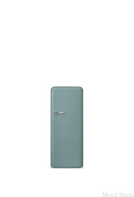 Refrigerador estilo años 50 FAB28RDEG6 de 153 cm con sistema MultiFlow, color verde mate (tirador cromado)