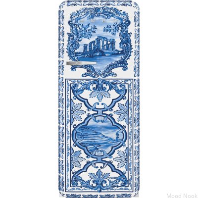 Lodówka 50'S Style FAB28RDGME6 153 cm System MultiFlow D&G Blu Mediterraneo (Chromowany Uchwyt)