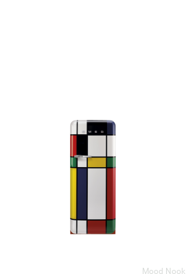 Refrigerador estilo años 50 FAB28RDMC6 de 153 cm con sistema MultiFlow, multicolor (tirador cromado)