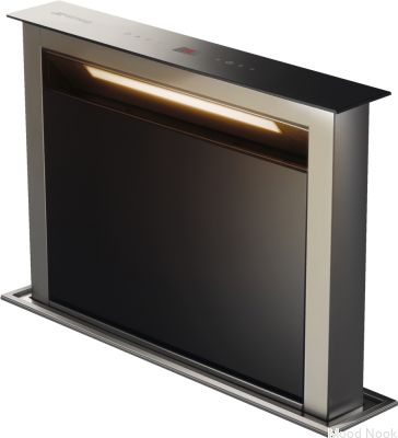 Okap do zabudowy w blacie Universal KDD60VXE-3 Stal Nierdzewna z Czarnym Szkłem