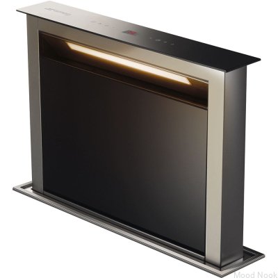 Okap do zabudowy w blacie Universal KDD60VXE-3 Stal Nierdzewna z Czarnym Szkłem