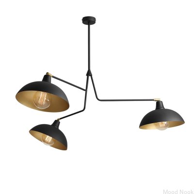 Plafon Espace 3 Metalowy Czarny
