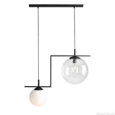 Lampa wisząca Zac 2 Mix Metalowa Czarna
