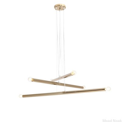 Lampa wisząca Tubo 6 Metalowa Złota