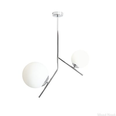 Plafon Gallia 2 Metalowy Srebrny Chromowany