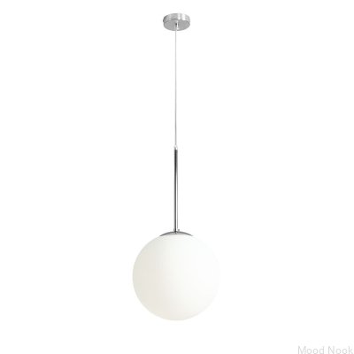 Suspension Bosso Medium 30 en métal argenté chromé