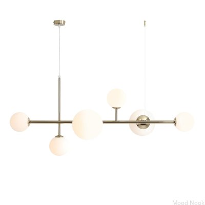Lámpara colgante Dione 6 de metal dorado
