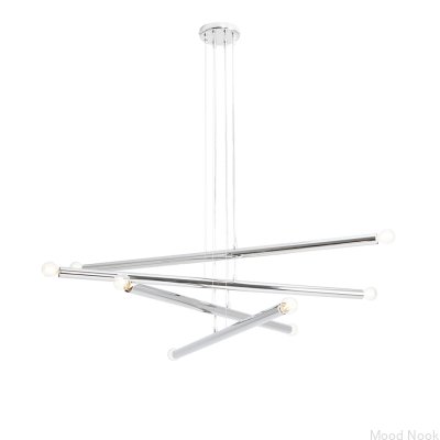 Подвесной светильник Tubo 8 Metal Silver Chrome