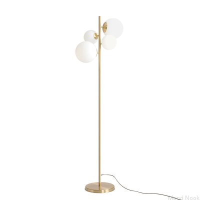 Lampa stojąca Bloom Mosiężna Szczotkowana