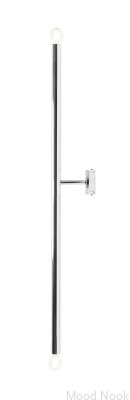 Kinkiet Tubo 2 L Metalowy Srebrny Chromowany