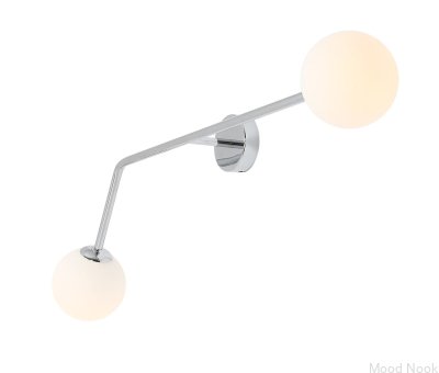 Kinkiet Pure Poziomy Metalowy Srebrny Chromowany