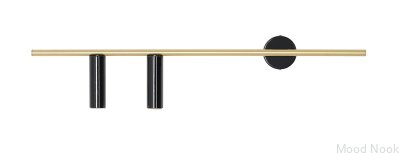 Настенный светильник Trevo 2 Brass с черным (слева)