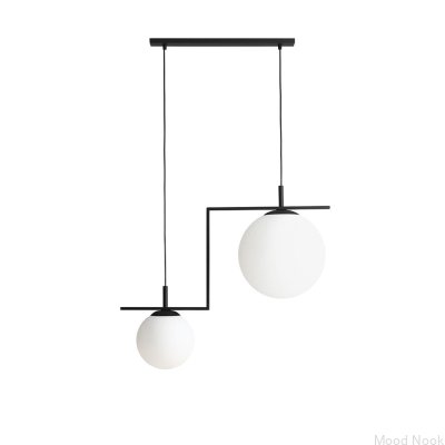 Lampa wisząca Zac 2 Metalowa Czarna