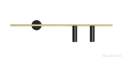 Настенный светильник Trevo 2 Brass с черным (справа)