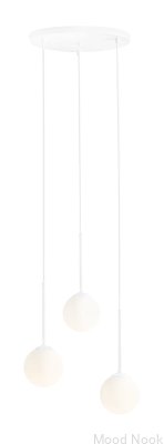 Suspension Bosso 3 anneaux en métal blanc