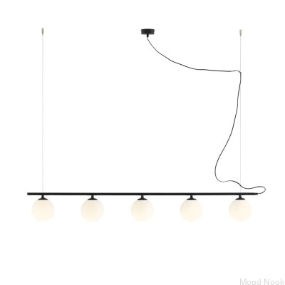 Подвесной светильник Beryl Glass 5 Metal Black