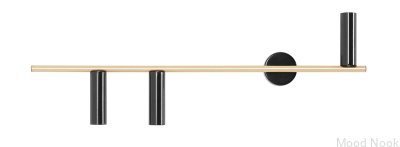 Настенный светильник Trevo 3 Brass с черным (слева)