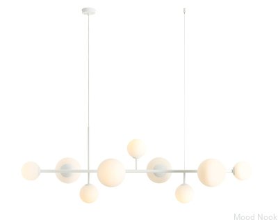 Lámpara colgante Dione 9 de metal blanco
