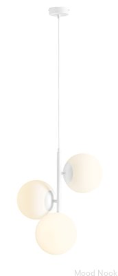 Lampa wisząca Fin 3 M Metalowa Biała