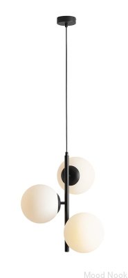 Lampa wisząca Fin 3 M Metalowa Czarna