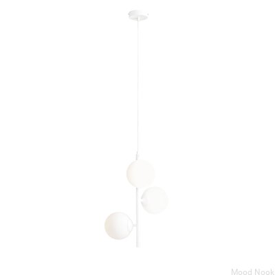Lampa wisząca Fin 3 S Metalowa Biała