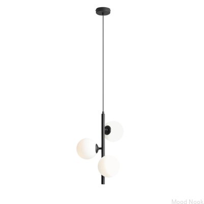 Lampa wisząca Fin 3 S Metalowa Czarna