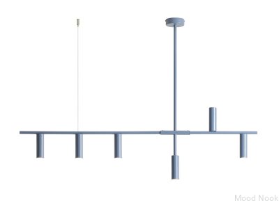 Lampa wisząca Trevo 6 Metalowa Niebieska