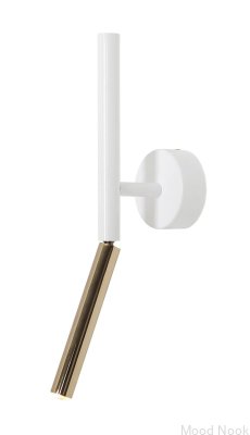Kinkiet Stick White Metalowy Złoty
