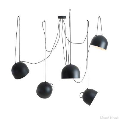 Lampa wisząca Noor 5 Metalowa Czarna