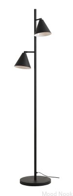 Golvlampa Form 2 Metall Svart