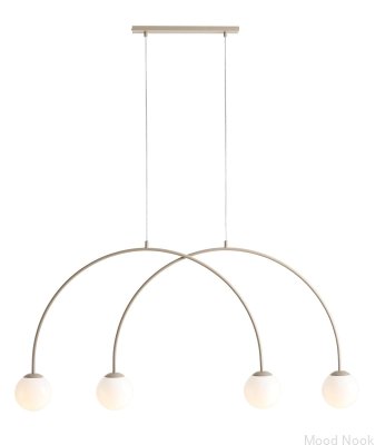 Lampa wisząca Una 4 S Metalowa Beżowa