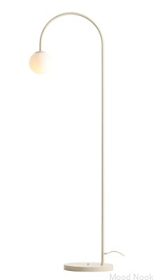Lampa podłogowa Una Metalowa Kremowa