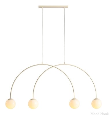 Lampa wisząca Una 4 S Metalowa Kremowa