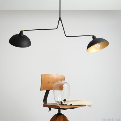 Plafon Espace 2 Metalowy Czarny