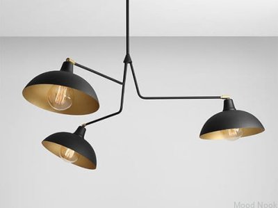Plafon Espace 3 Metalowy Czarny
