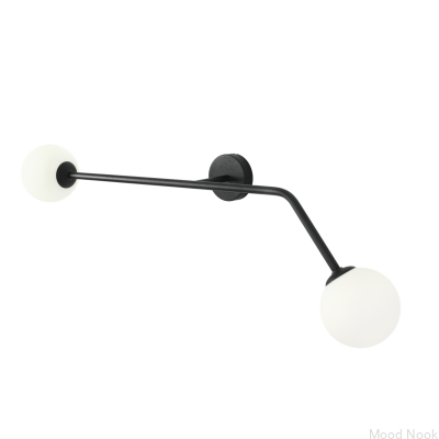 Kinkiet Pure Poziomy Metalowy Czarny