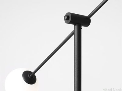 Lampa stojąca Ohio Black Metalowa Czarna z Mlecznym Kloszem