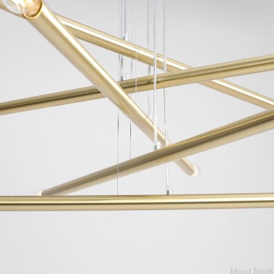 Lampa wisząca Tubo 10 Mosiężna