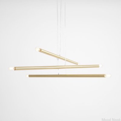 Lampa wisząca Tubo 6 Mosiężna