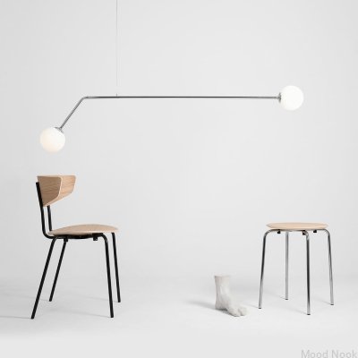 Lampa wisząca Pure Metalowa Srebrna Chromowana