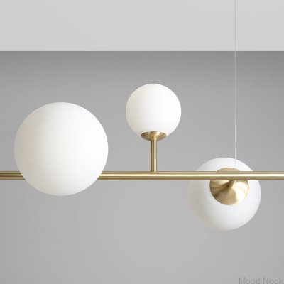 Lampa wisząca Dione 6 Mosiężna Szczotkowana