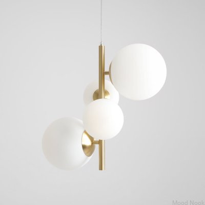 Lampa wisząca Bloom 4 Mosiężna Szczotkowana