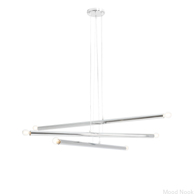 Подвесной светильник Tubo 6 Metal Silver Chrome