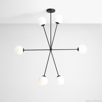Plafon Ohio 6 Metalowy Czarny