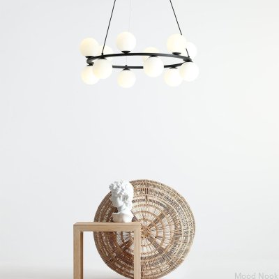 Lampa wisząca Krone 12 Metalowa Czarna