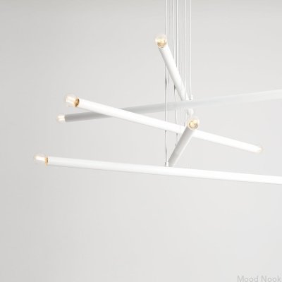 Lampa wisząca Tubo 10 Metalowa Biała