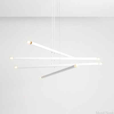 Lampa wisząca Tubo 8 Metalowa Biała